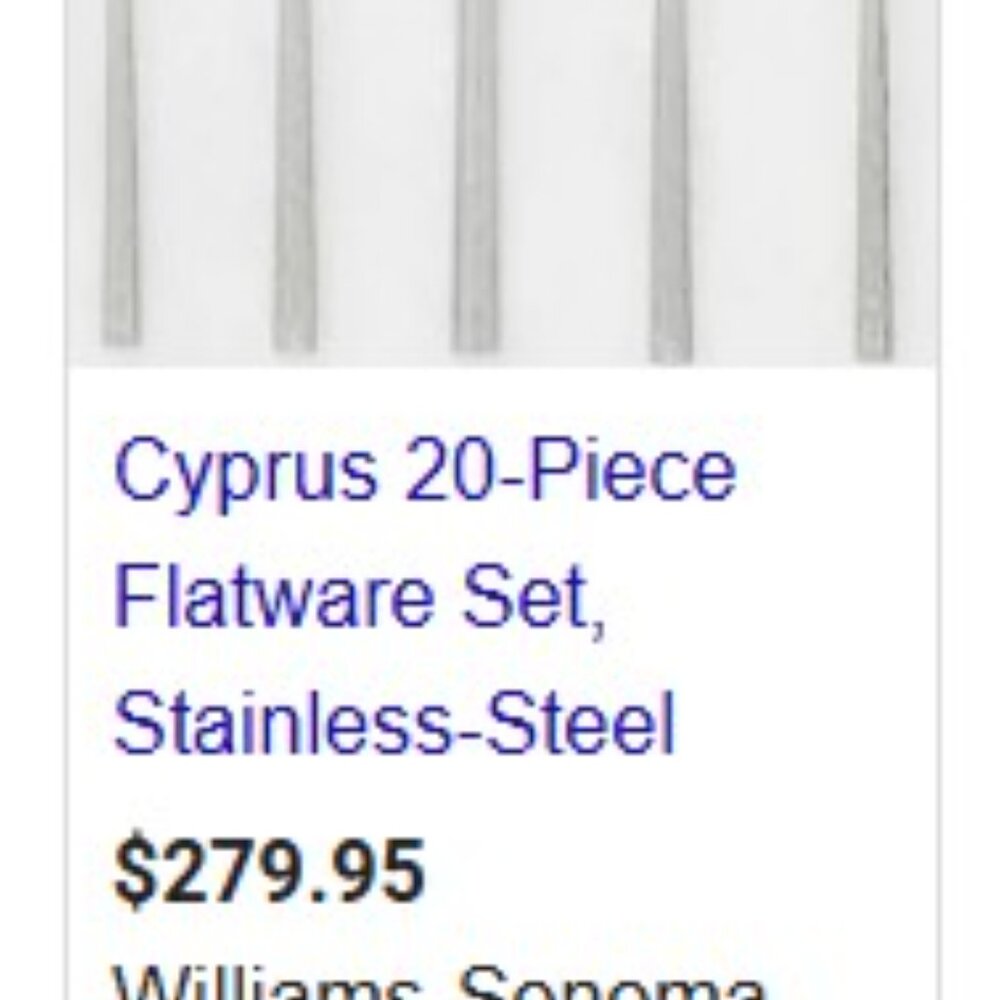 Williams-Sonoma Cyprus 40 Piece Stainless Steel Flatware Set - Picture 6 of 6